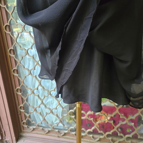 Donna Ricco Vtg Y2K Whimsigoth Fairy Grunge Sheer Silk Lace Babydoll Dress 10P - Picture 4 of 12